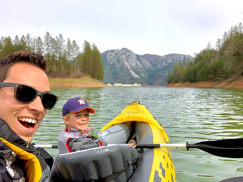 Blog Photo 7 Lessons Kids Learn Through RVing - Lou and Travis kayaking