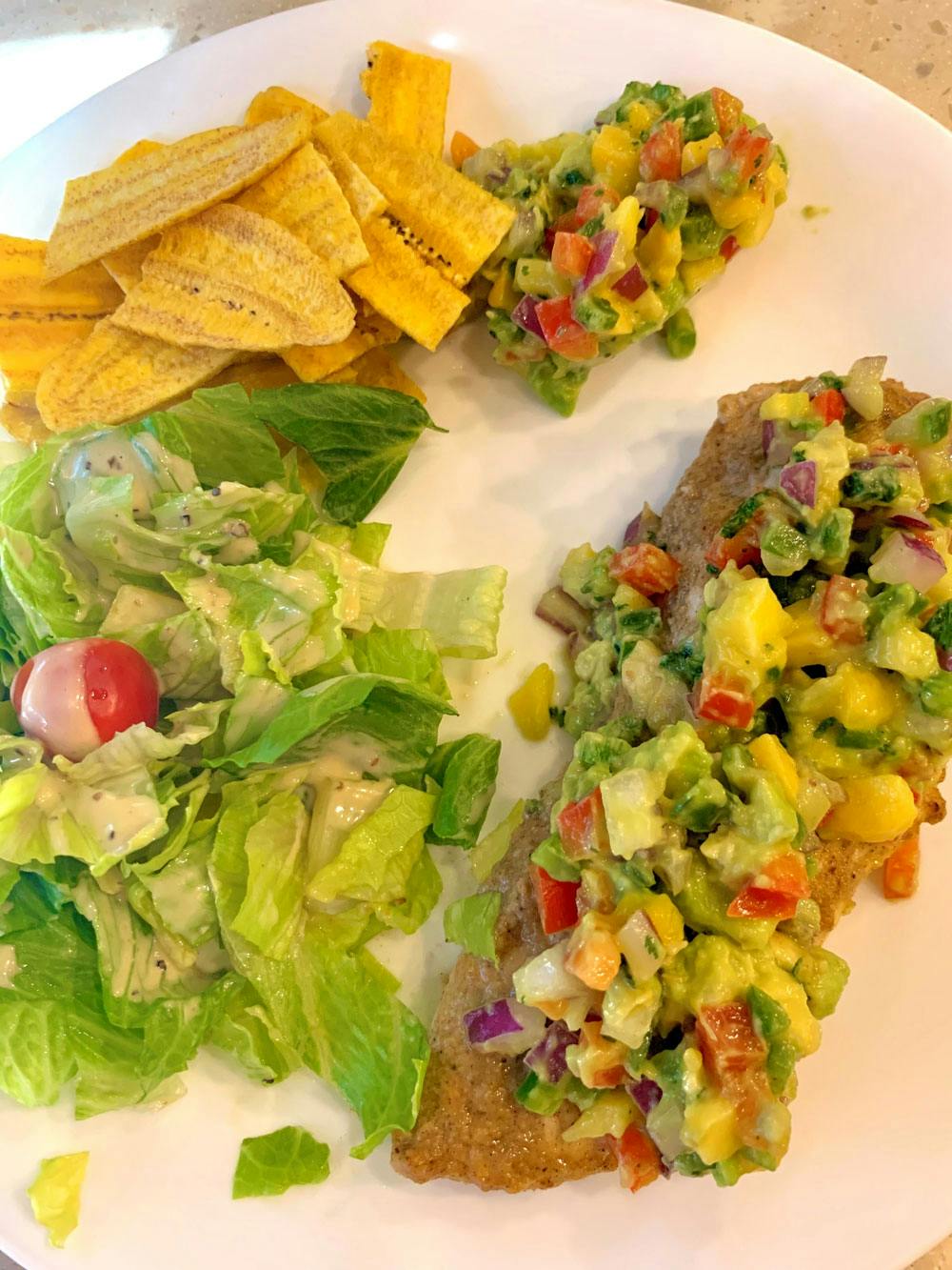 Blog photo Getting Health on the Road Hagen blog Jerk Chicken with Mango Salsa