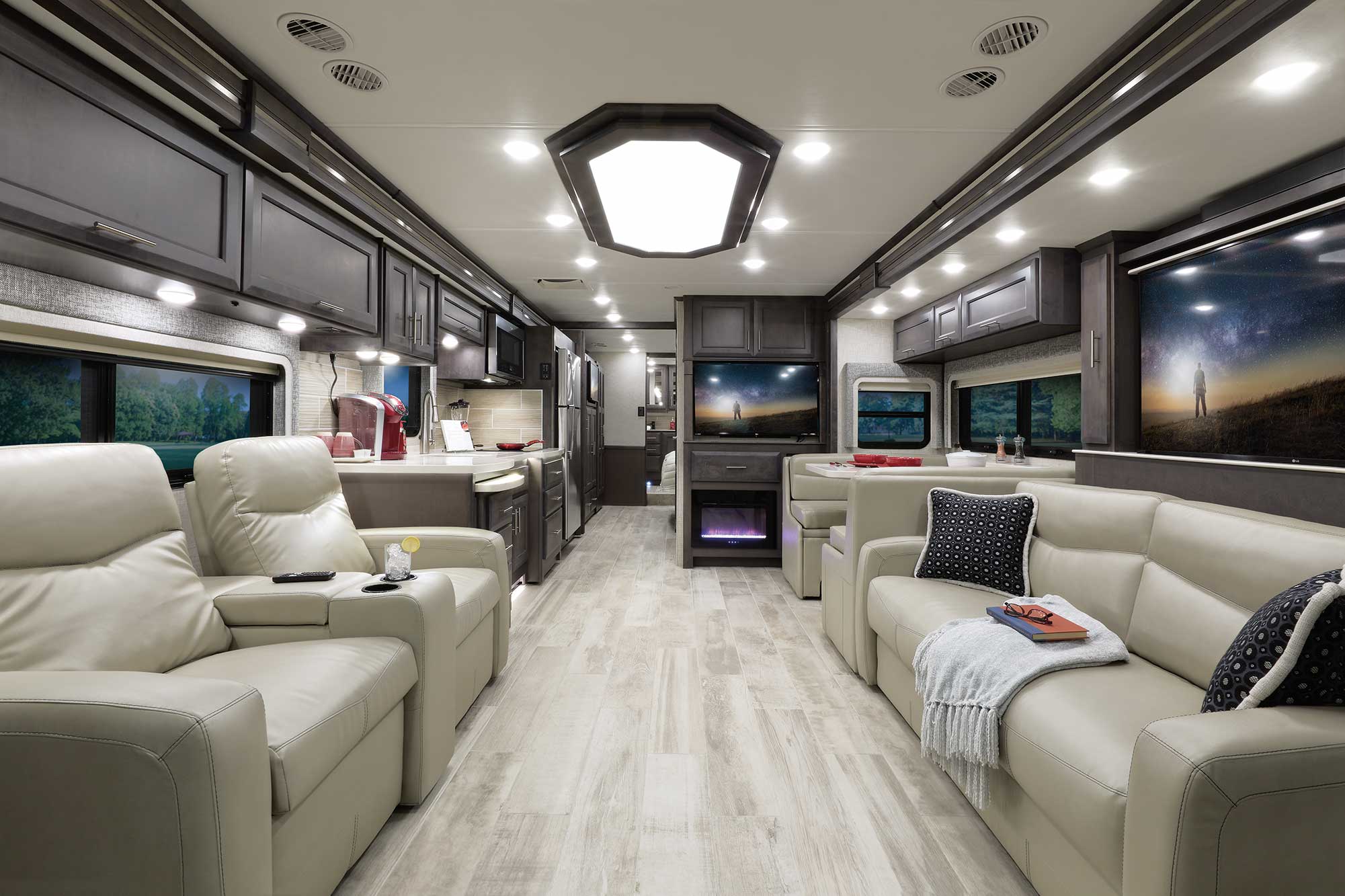 2022 Thor Aria Class A Diesel Pusher RV 3901 Front to Back - Studio Collection™ Como Regatta Cabinetry