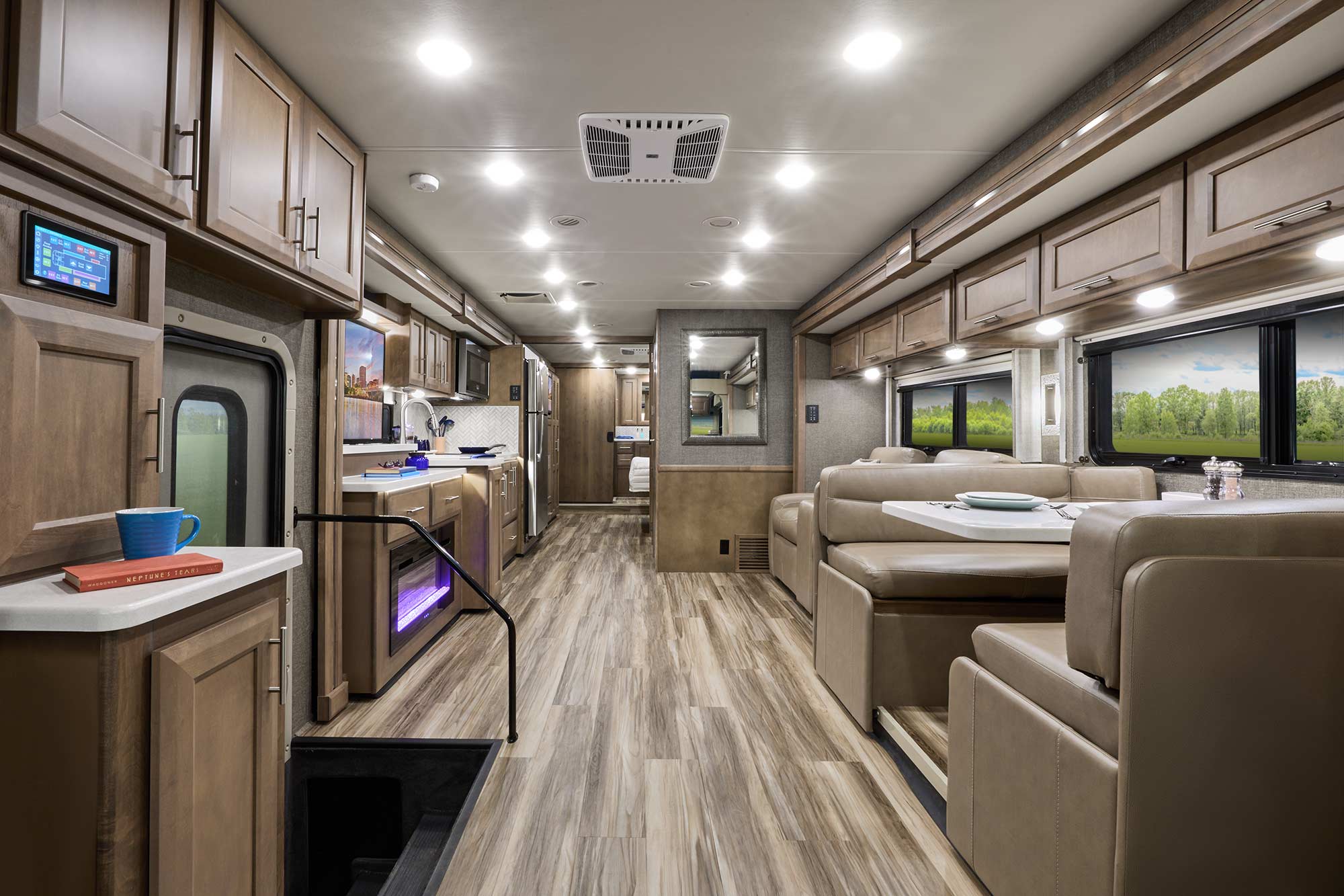 2022 Thor Palazzo Class A Diesel Pusher RV 37.5 Front to Back - Studio Collection™ Villa Sanibel Cabinetry
