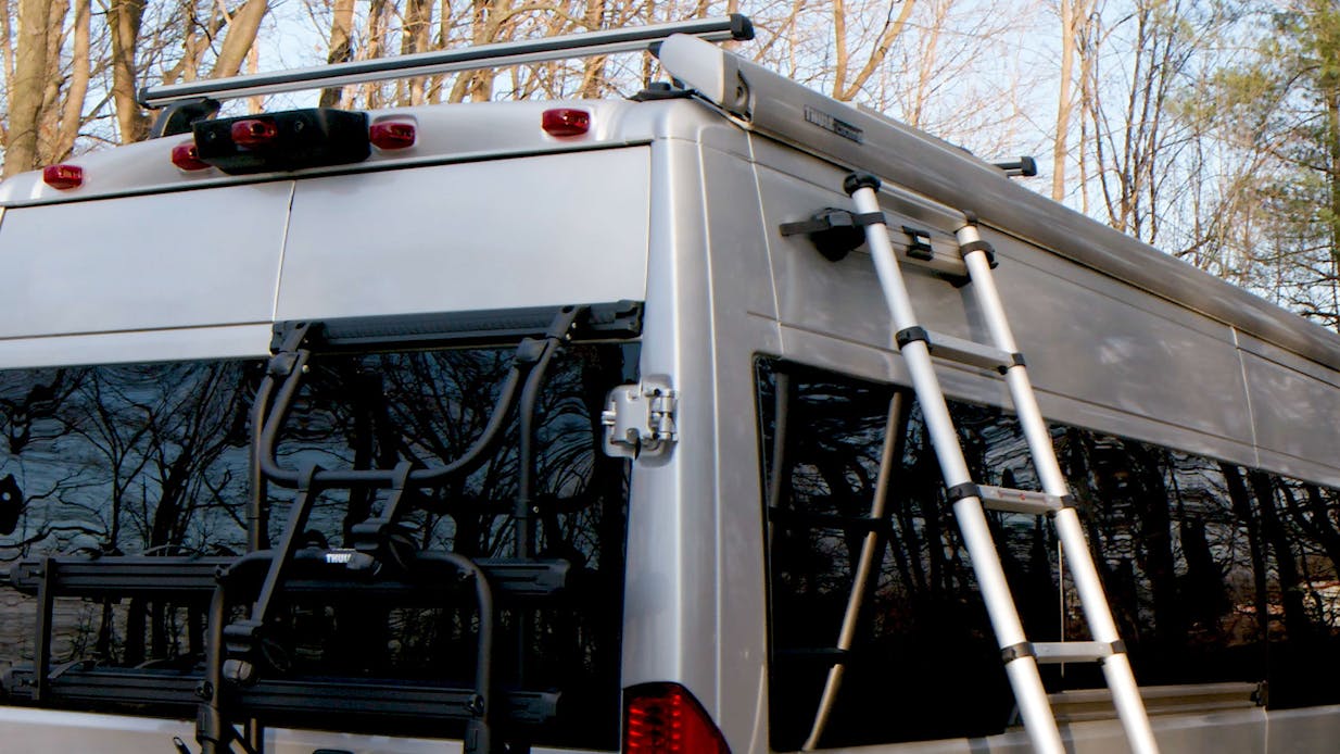2020 Thor Sequence Tellaro Class B RV Thule® Accessories Thule Bike rack, Thule roof ladder, Thule awning key feature photo