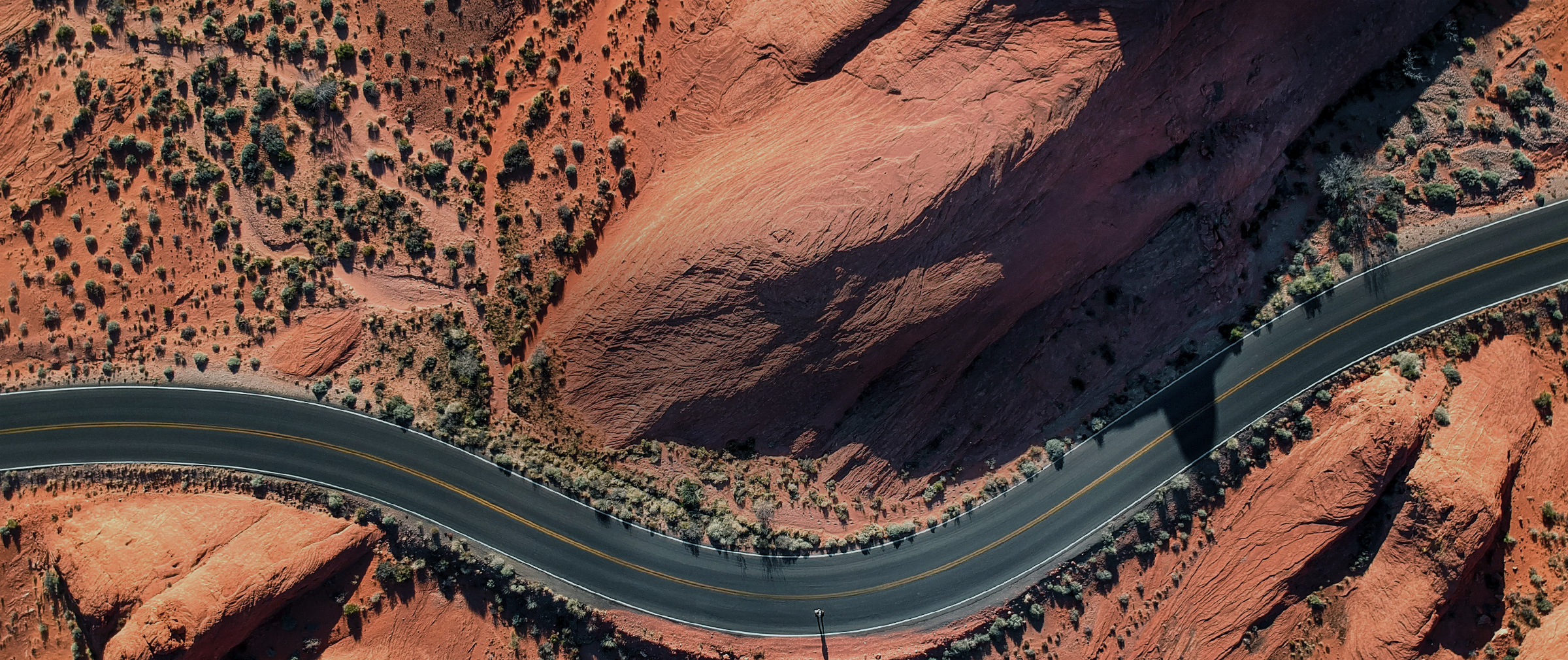 Winding road in the Utah desert Thor photo shoot
