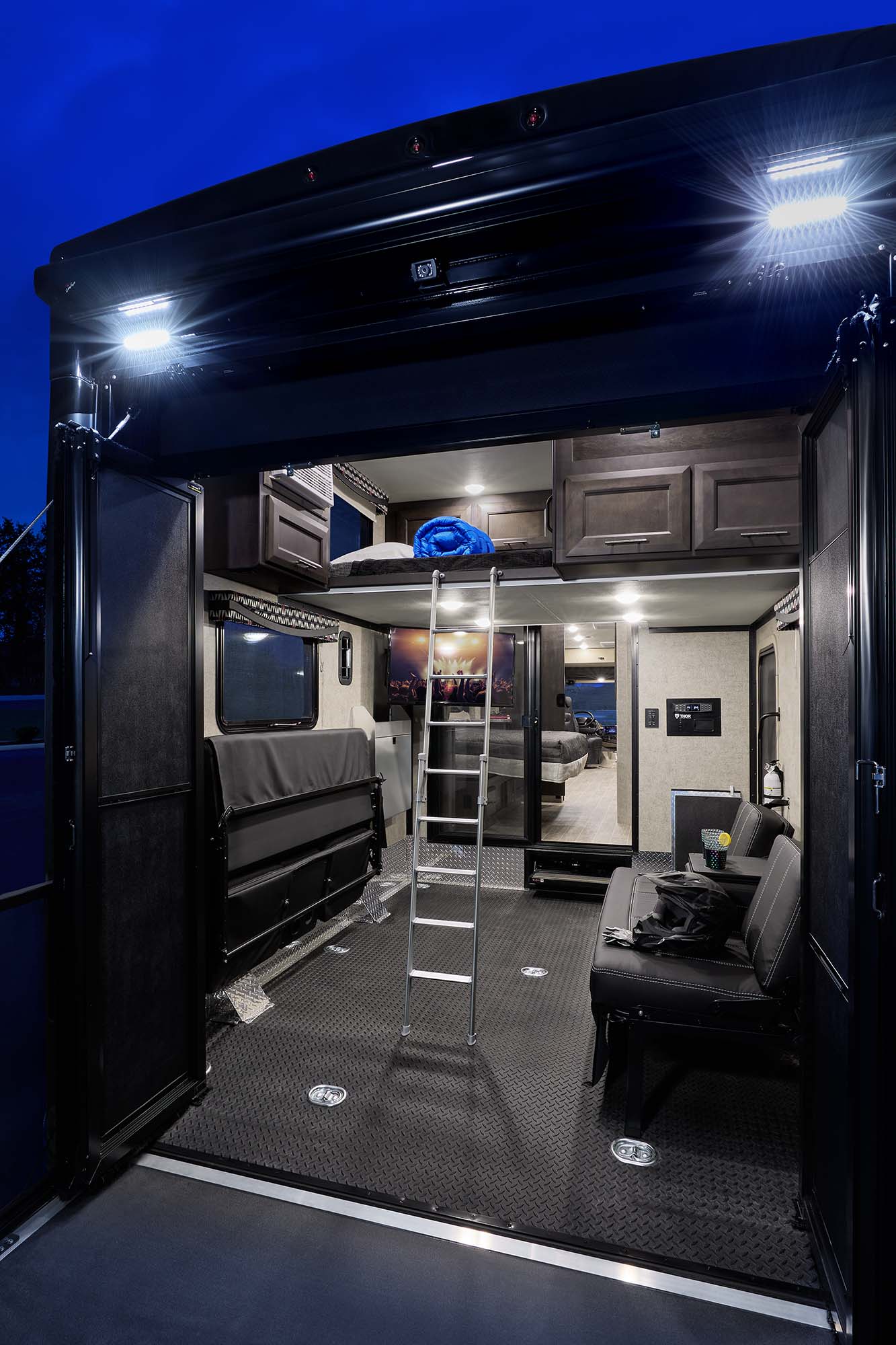 2022 Thor Outlaw Class A Toy Hauler RV 38KB Garage - Road House Regatta Cabinetry