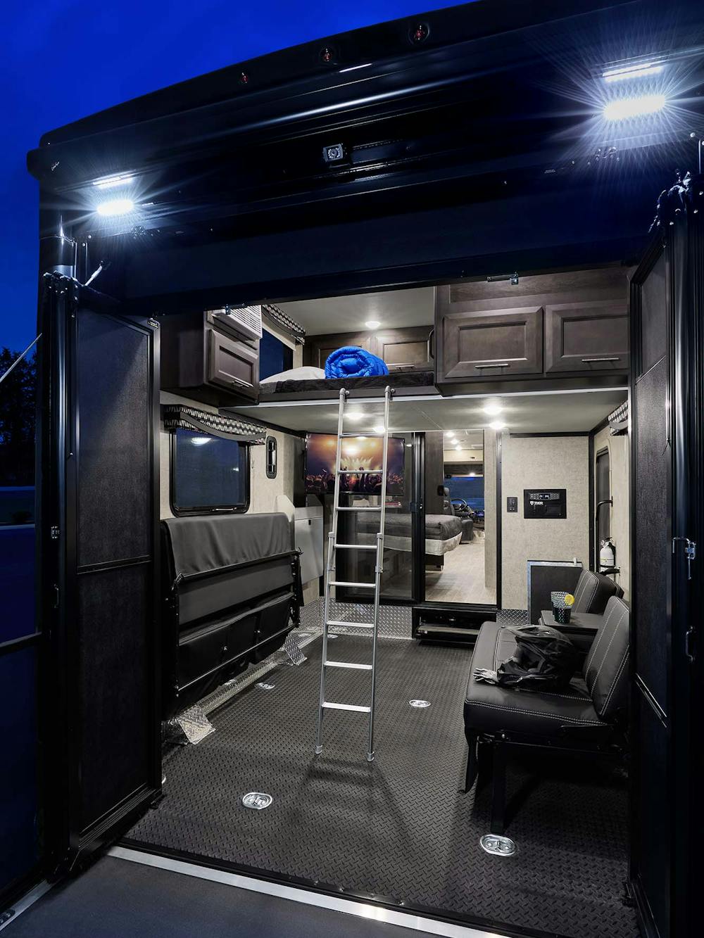 2022 Thor Outlaw Class A Toy Hauler RV 38KB Garage - Road House Regatta Cabinetry