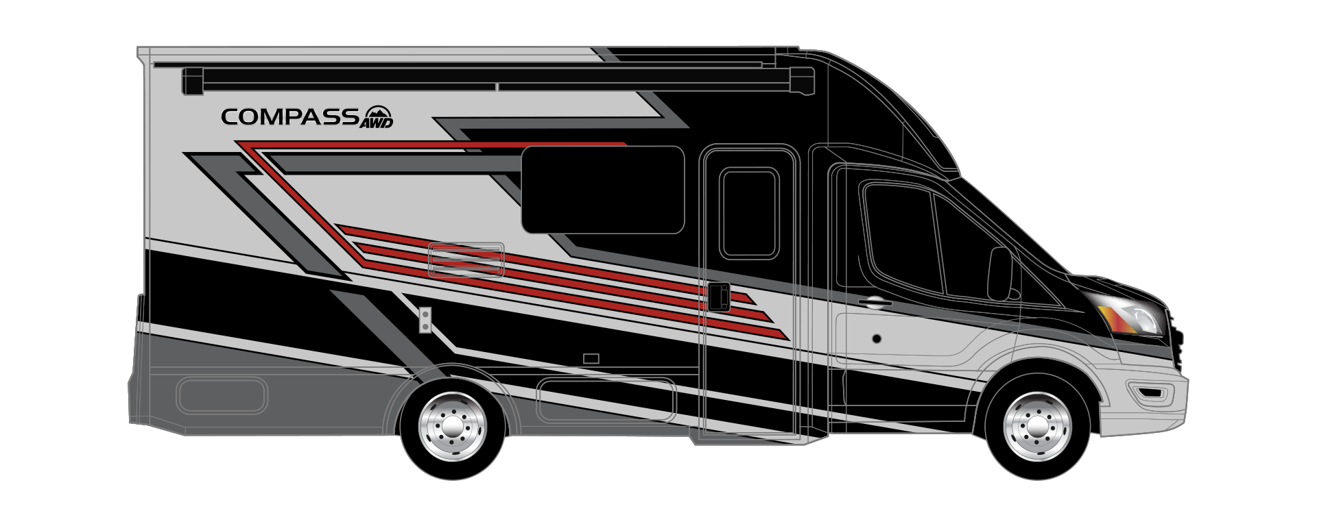 2022 Thor Compass AWD Class B+ RV - Fibre Optic Full Body Paint Exterior Artwork