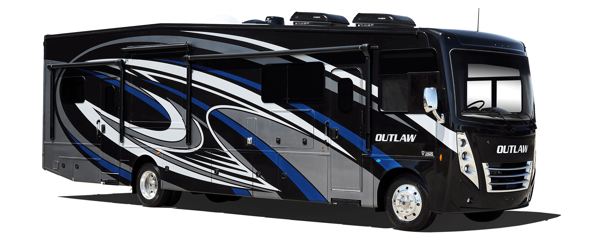 2022 Thor Outlaw Class A Toy Hauler RV Prysm Full Body Paint Exterior