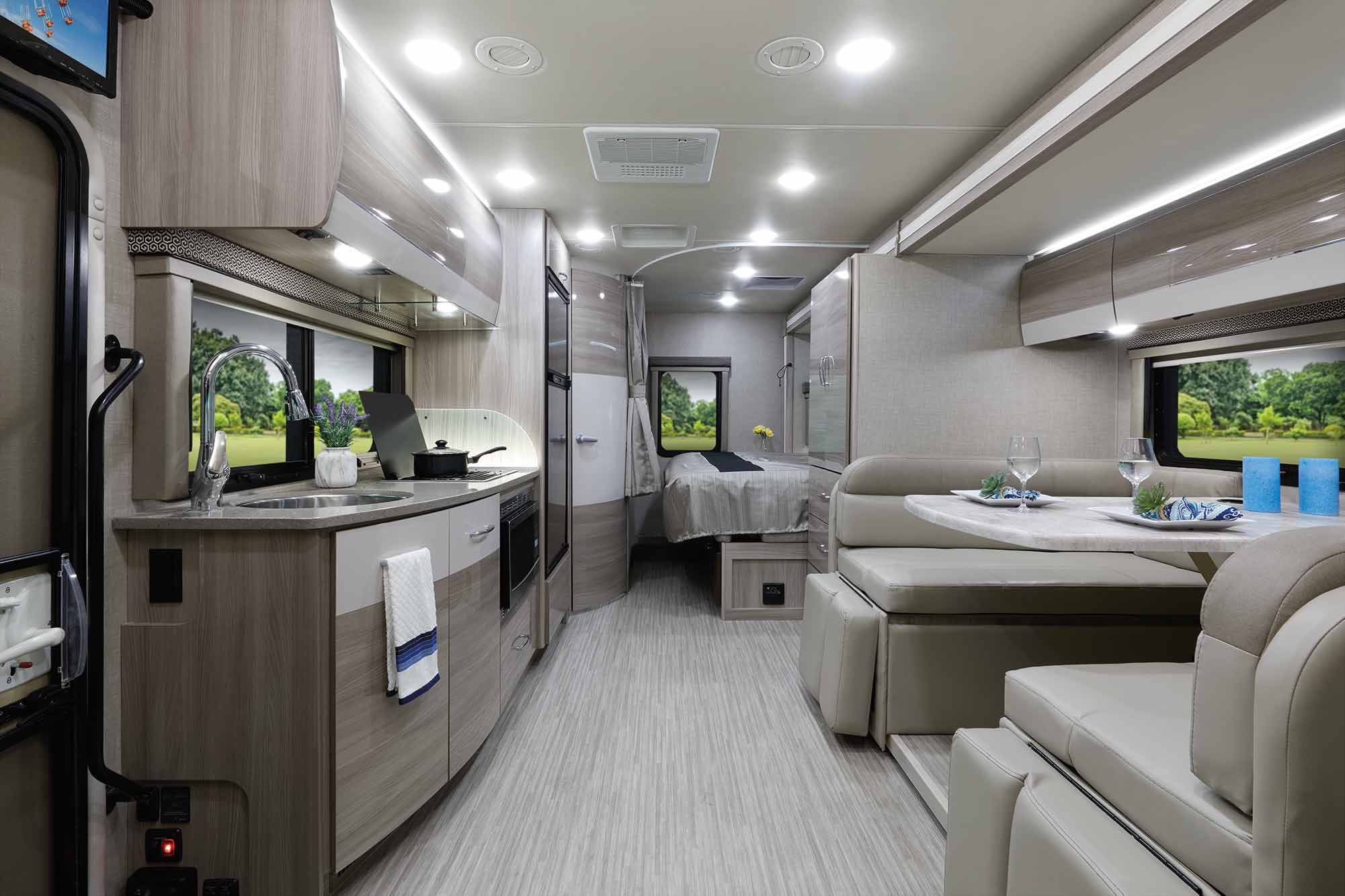 2022 Thor Delano Mercedes Sprinter RV 24TT Front to Back - Black Sable Luxury Grey Cabinetry