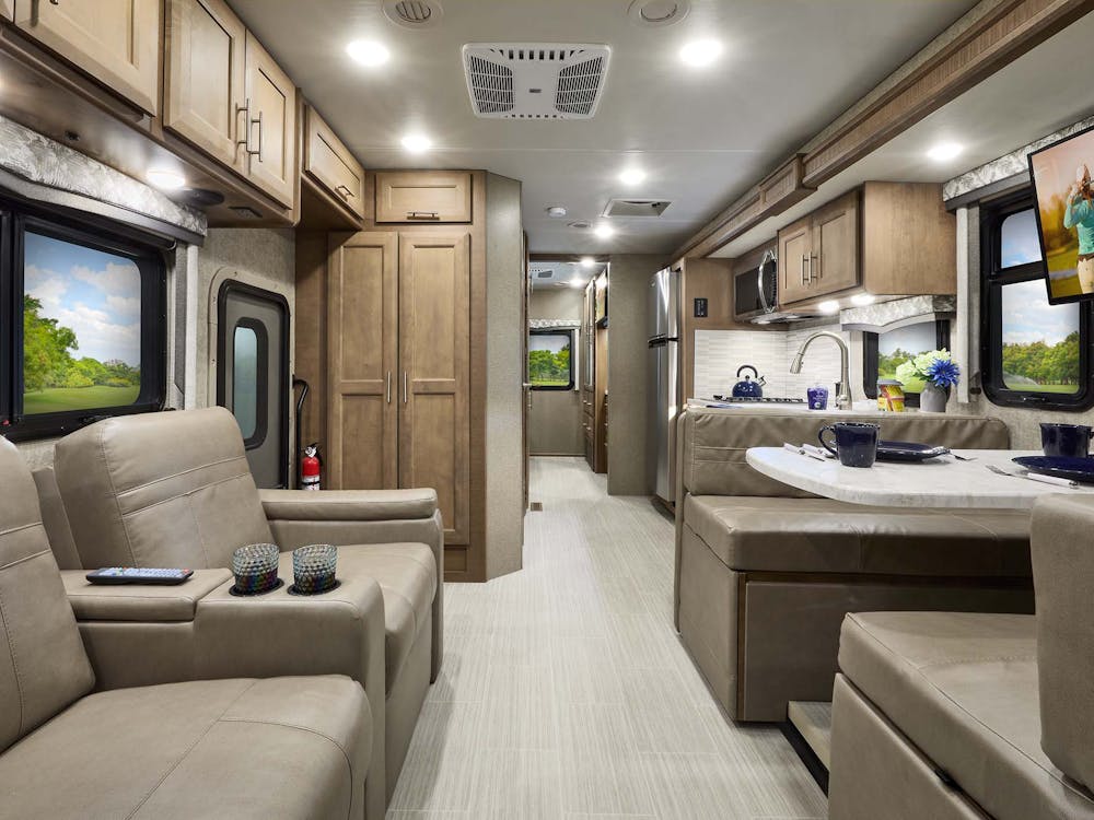 2022 Thor Magnitude Class C RV XG32 Front to Back - Vanilla Twilight Sanibel Cabinetry