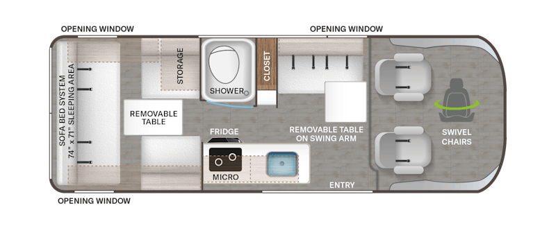 Dazzle 2JB Floorplan - Thor Motor Coach Dazzle 2JB Floorplan - Thor Motor Coach