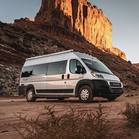 2021 Thor Tellaro Camper Van Lifestyle corporate fall photo shoot in Utah