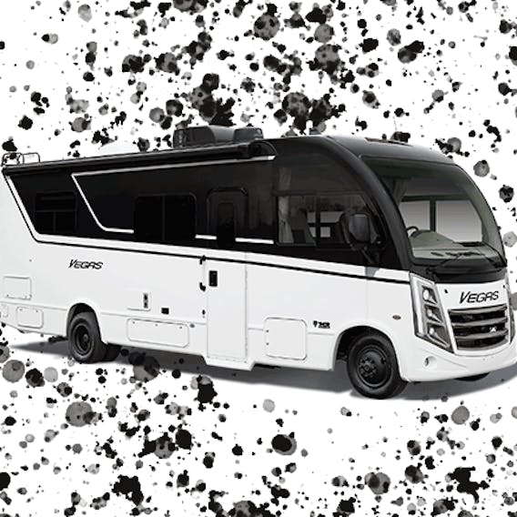 Vegas Class A Gas with paint splatter design