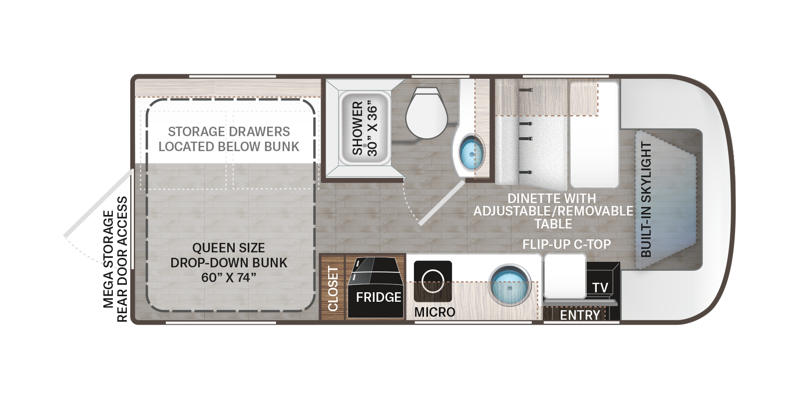 Compass Go and Gemini Trip 22MT floor plan