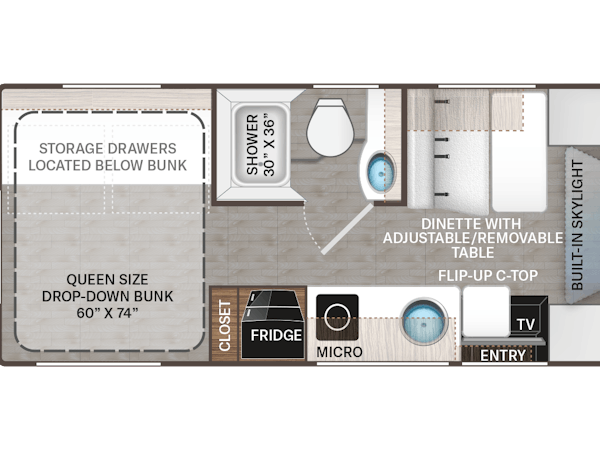 Compass Go and Gemini Trip 22MT floor plan