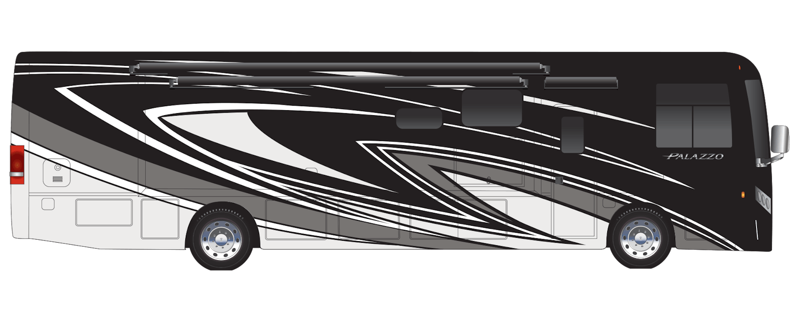 2023 Thor Palazzo Class A Diesel Pusher RV Winged Foot Full Body Paint Exterior Artwork