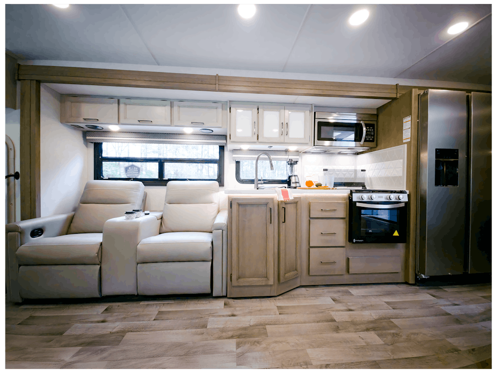 2026 Hurricane 35R Nantucket Blue 2 Retreat Collection Kitchen