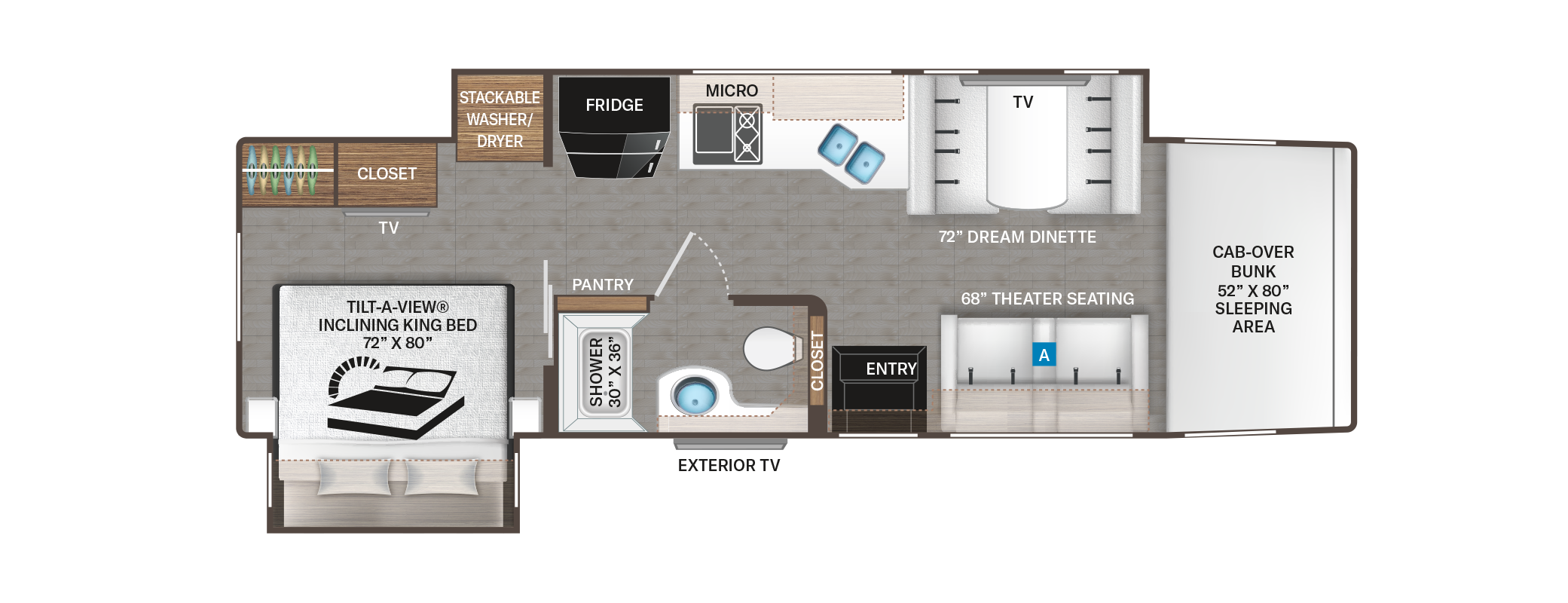 コパページ Pasadena 34XG Floorplan - Thor Motor Coach