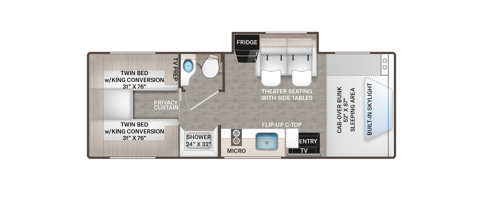 2026 Quantum Sprinter GL24 Floor Plan