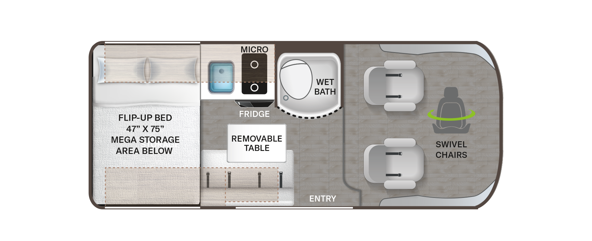 Scope 18Z Floorplan - Thor Motor Coach
