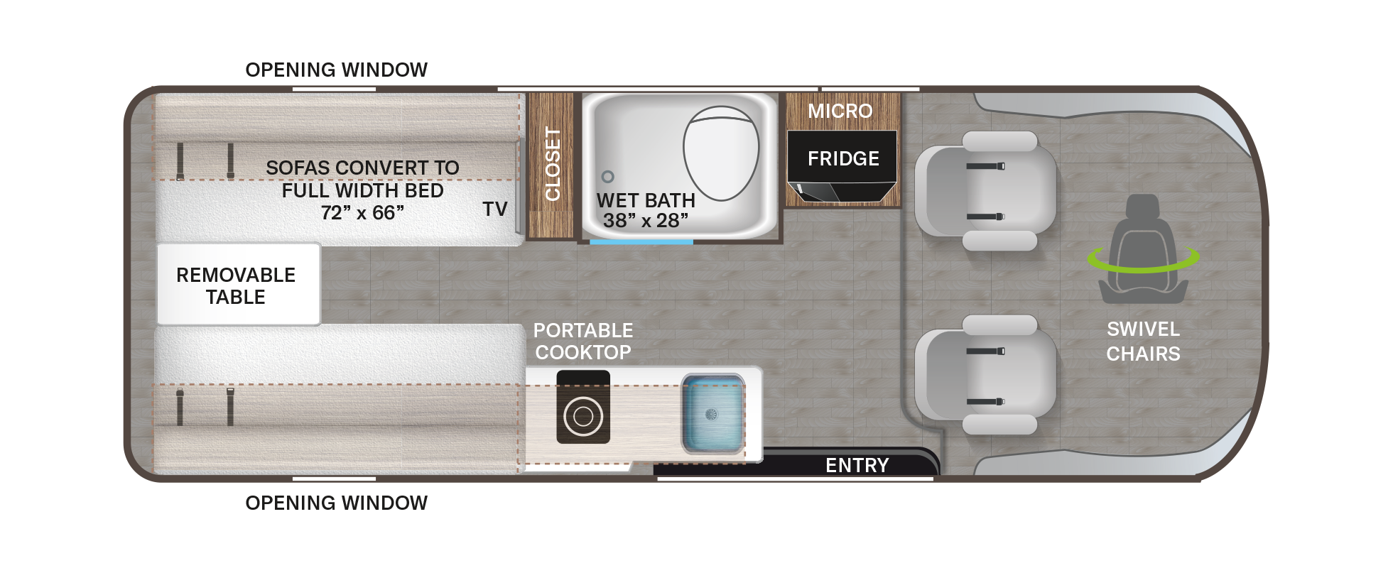 トールページ Sequence 20L Floorplan - Thor Motor Coach
