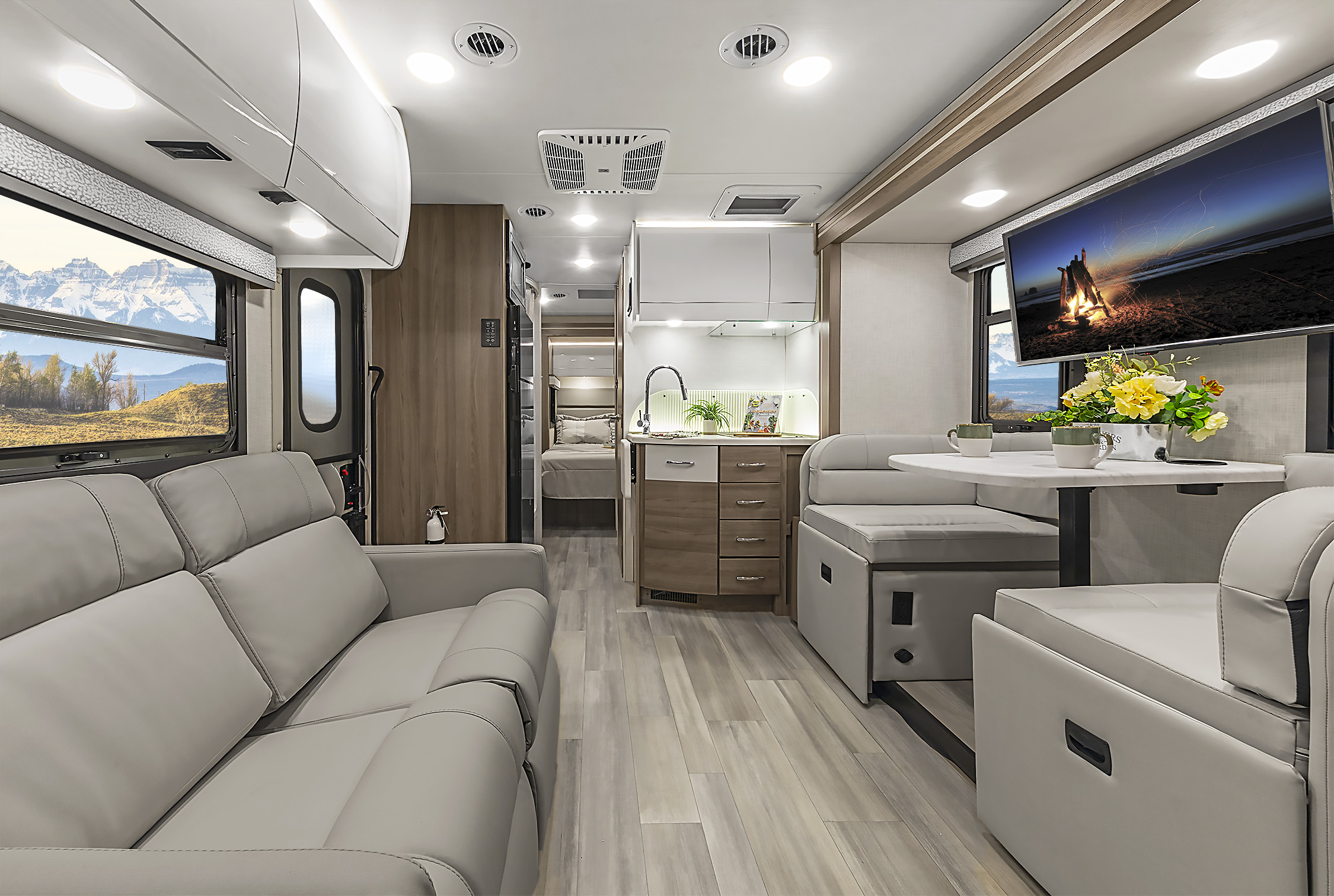 2026 Delano 24RW Snow Leopard II & Modern Mocha Front to Back