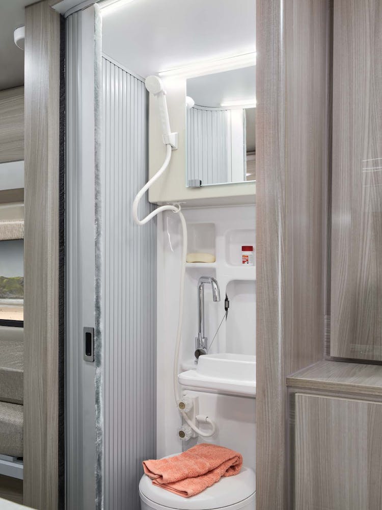 2021 Thor Sequence Class B RV 20A Bathroom - Miami Miami Modern Cabinetry
