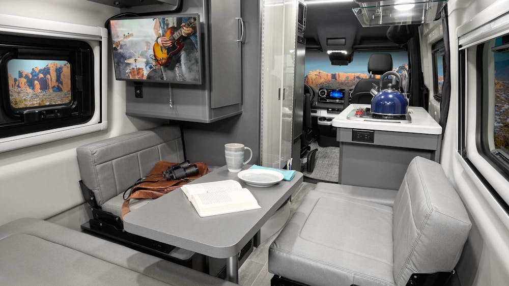 2022 Thor Tranquility Class B RV 19P Removable Table - Metallic Gray Metallic Gray Cabinetry - Sprinter Van