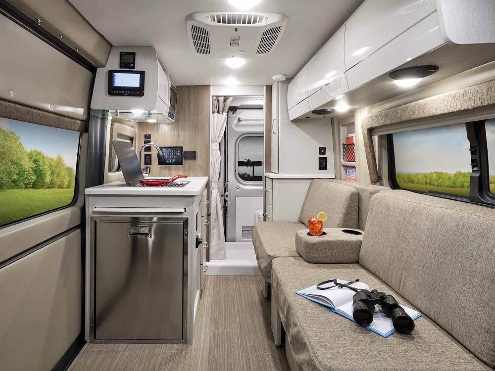 2022 Thor Rize Class B RV 18M Front to Back - Crisp Linen Modern White Cabinetry