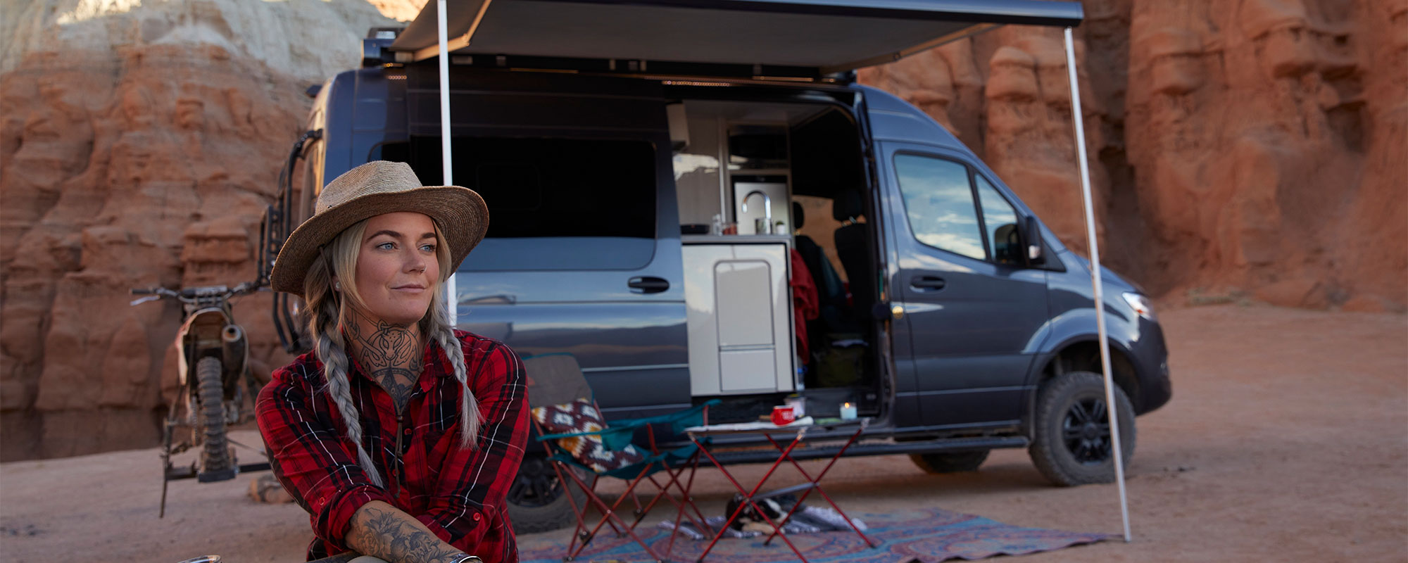 2022 Thor Sanctuary Mercedes Sprinter Van Lifestyle Kalen Thorien corporate photo shoot slider image