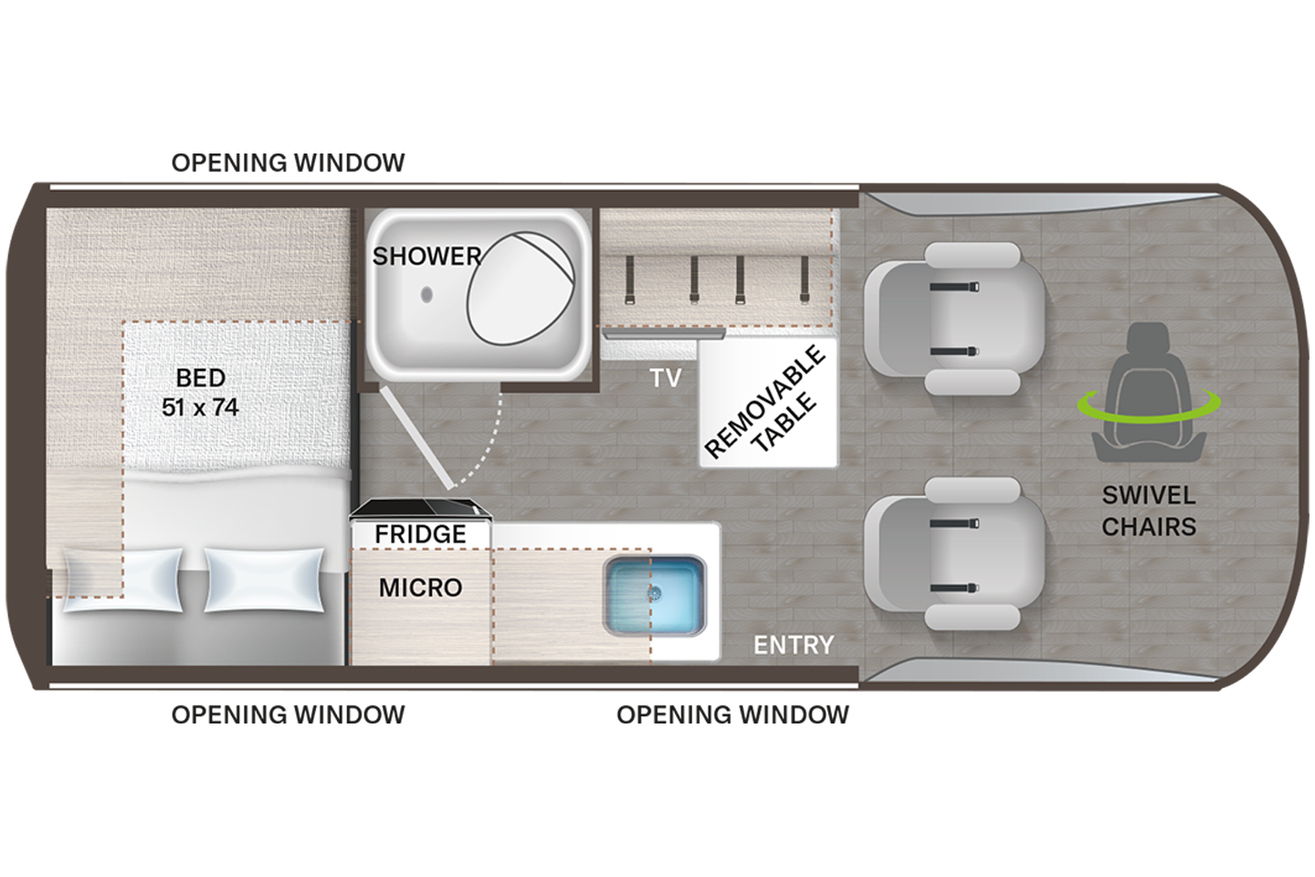 Tranquility 19LT · Floor Plan