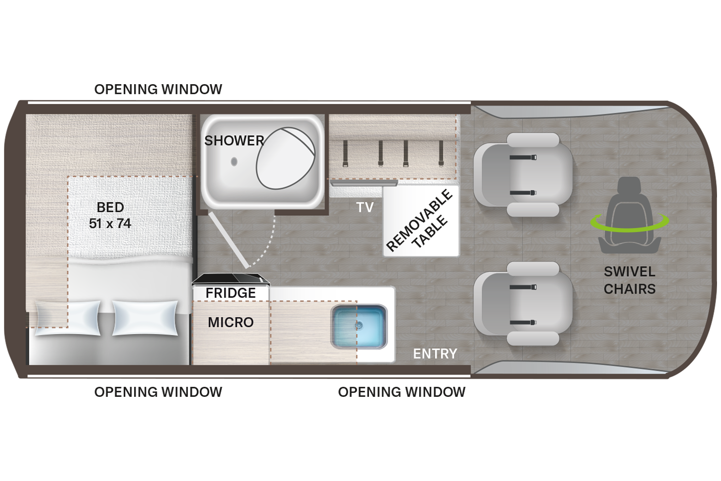 Tranquility 19LT · Floor Plan