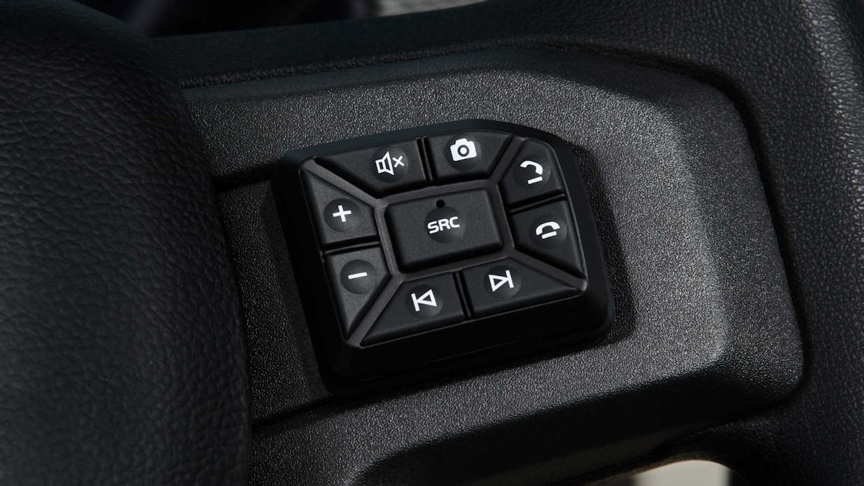Ford steering wheel with audio camera control