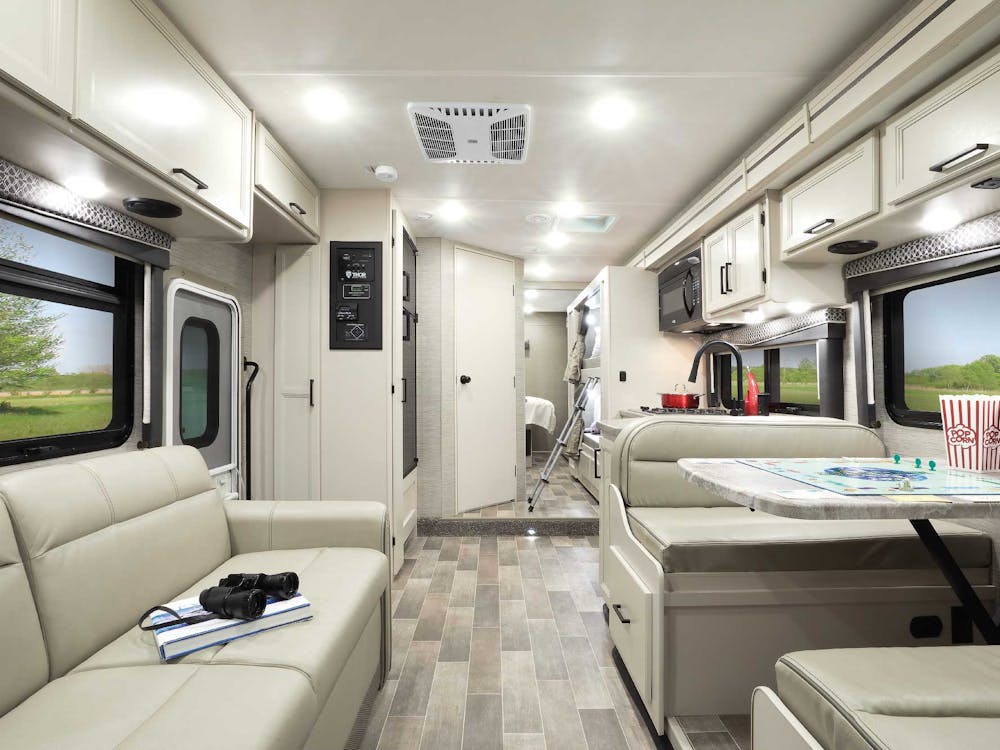 2022 Thor Chateau Class C RV 31E Front to Back - Home Collection™ Estate Grey Ivory Coast Cabinetry