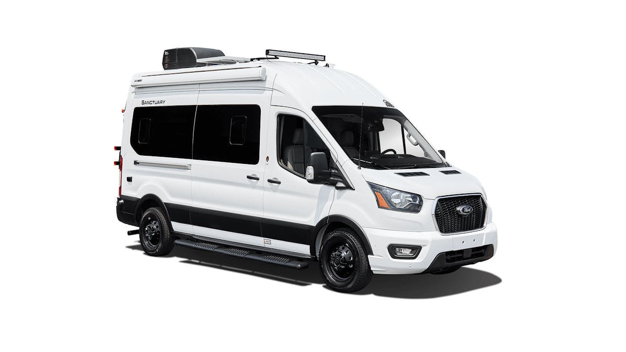 2023 Thor Sanctuary Class B RV Ford Transit Chassis Arctic White Exterior for social