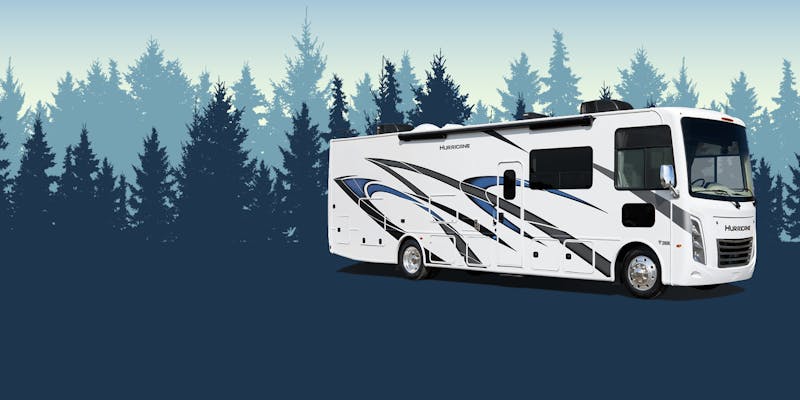 2023 Hurricane Class A Motorhome with tree drawing in the back