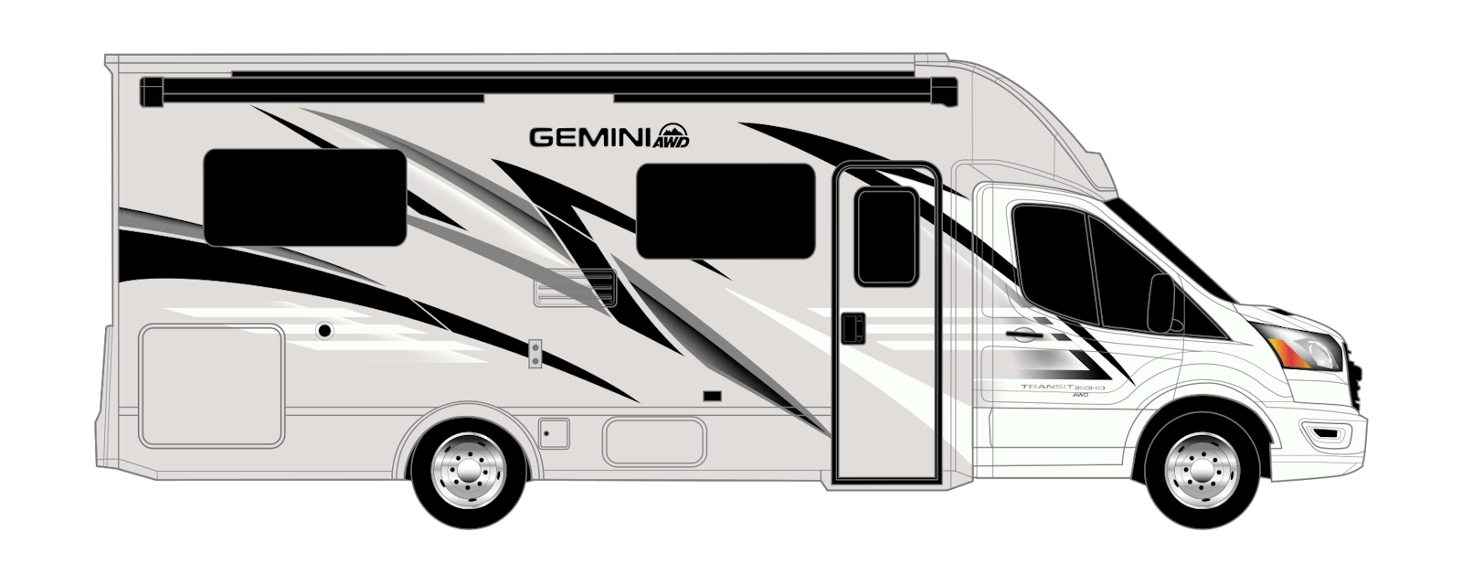Gemini AWD Glacier Gray Exterior