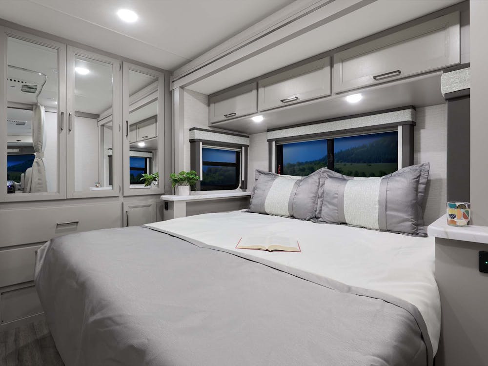 2024 ACE bedroom in sunlit silver decor