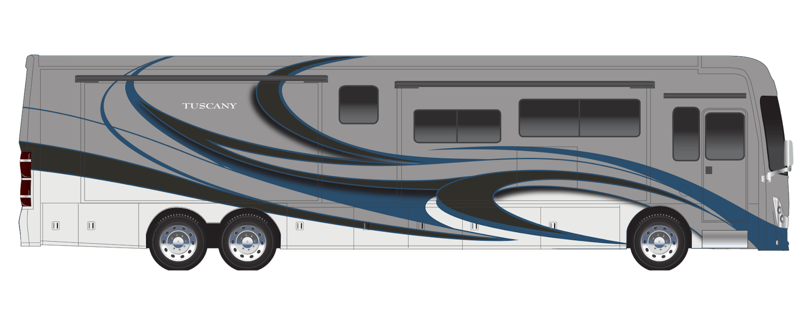 2022 Thor Tuscany Class A Diesel Pusher RV Grandview Full Body Paint Exterior Artwork