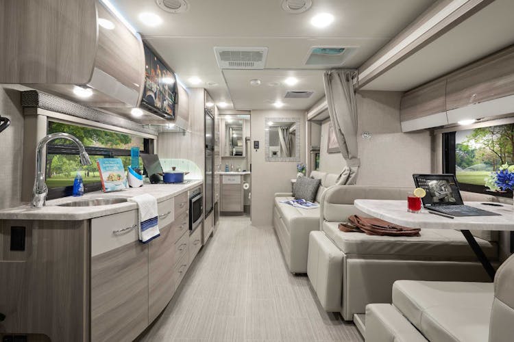 2022 Thor Delano Mercedes Sprinter RV 24FB Front to Back - Black Sable Luxury Grey Cabinetry