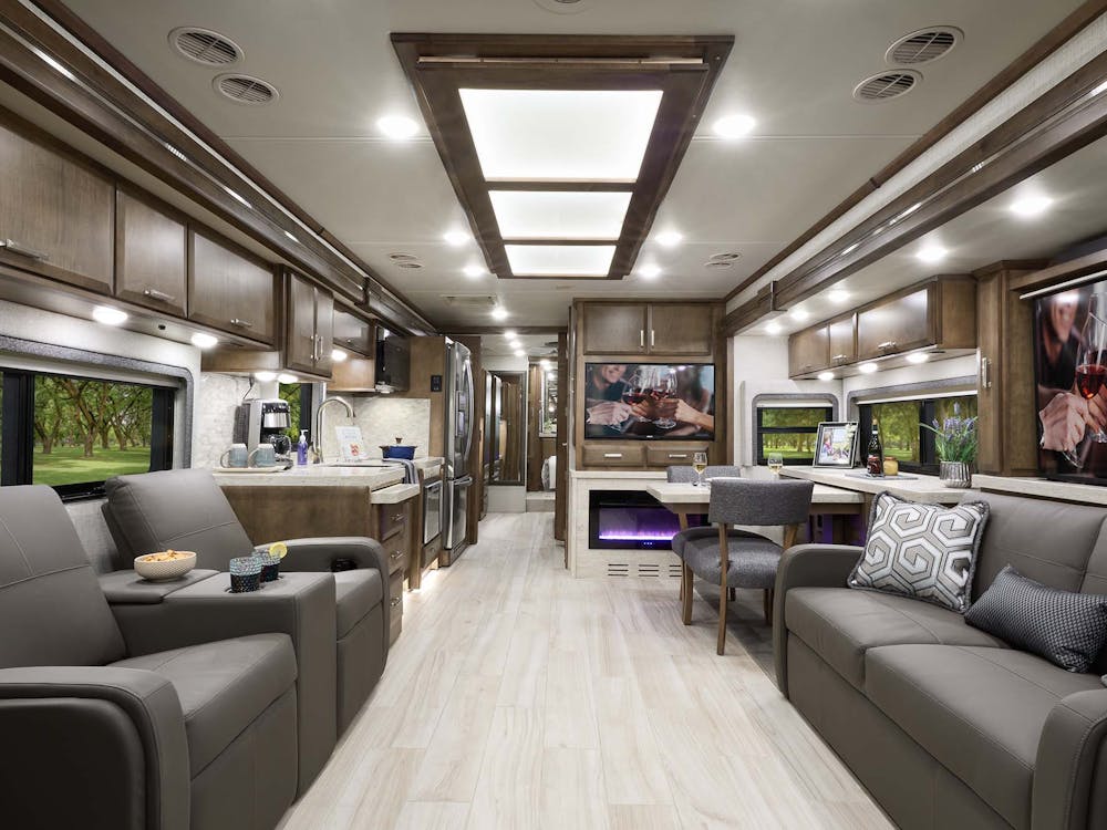 2022 Thor Tuscany Class A Diesel Pusher RV 40RT Front to Back - Studio Collection™ Rossa Sanibel Cabinetry