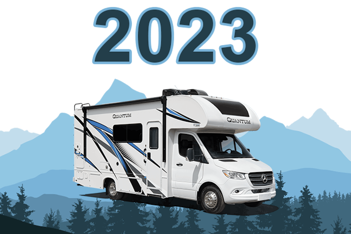 quantum sprinter 2023 exterior with trees and mountains all around